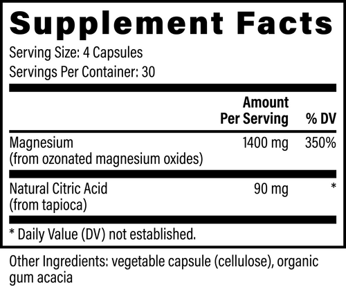 Supplement Facts panel, 120 capsules