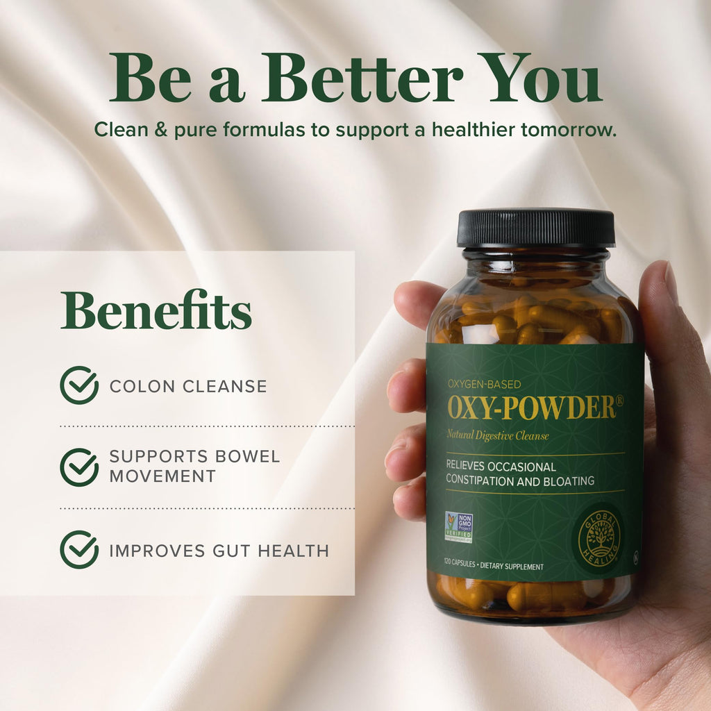 Oxy-Powder benefits: cleanse, supports bowel movement, gut health