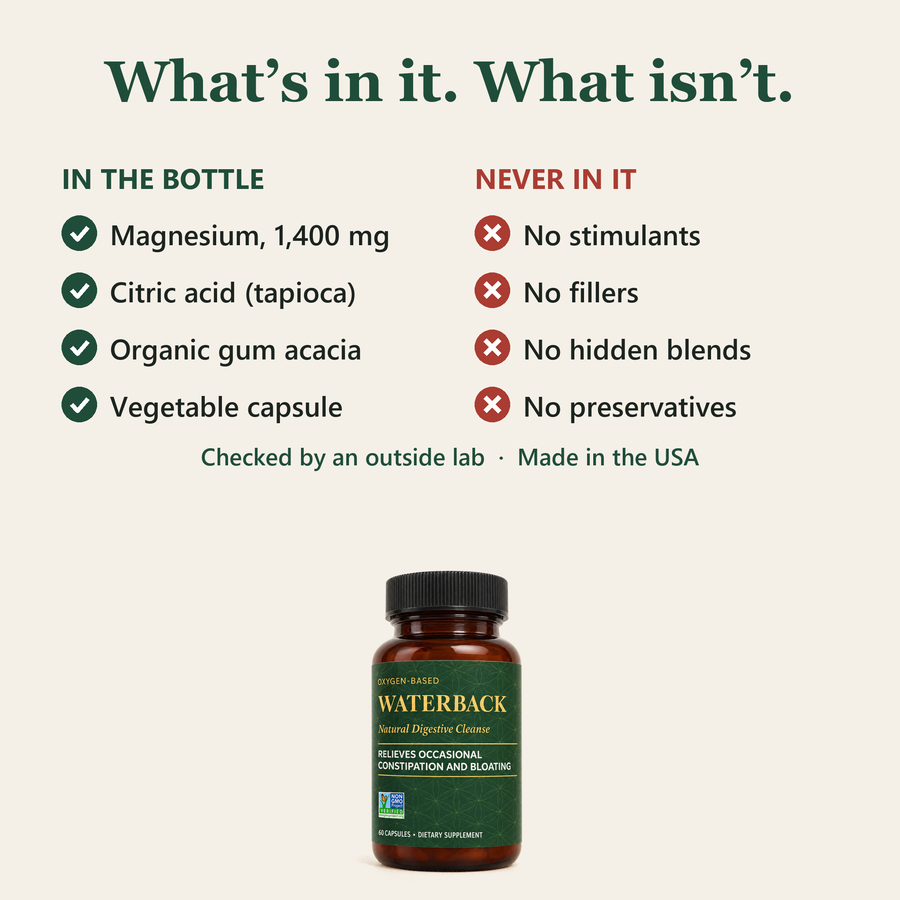 What's in WaterBack and what isn't